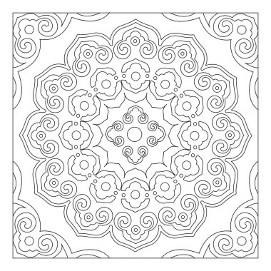 Güzel ve kusursuz bir kavram. Soyut mandala deseni, çiçek açan koleidoskop teması. Şirket, iş ve dekorasyon için harika.