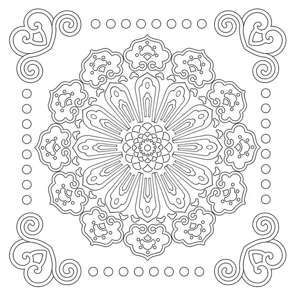 Güzel ve kusursuz bir kavram. Soyut mandala deseni, çiçek açan koleidoskop teması. Şirket, iş ve dekorasyon için harika.