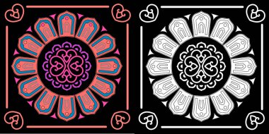 Boyama kitabı için Mandala 'yı özetle. Dekoratif yuvarlak süs. Stres önleyici terapi kalıbı. Tasarım elementi. Yoga tarzı, meditasyon posteri için arka plan. Alışılmadık bir çiçek şekli. Doğulu vektör