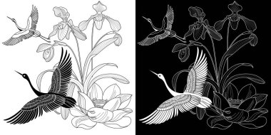 Sanat terapisi boyama sayfası. Çocuklar ve yetişkinler için boyama kitabı antistresi. Kuşlar ve çiçekler klasik tarzda çizilmiş. Doğaya daha bağlı hissetmek isteyenler için ideal..