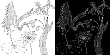 Sanat terapisi boyama sayfası. Çocuklar ve yetişkinler için boyama kitabı antistresi. Kuşlar ve çiçekler klasik tarzda çizilmiş. Doğaya daha bağlı hissetmek isteyenler için ideal..