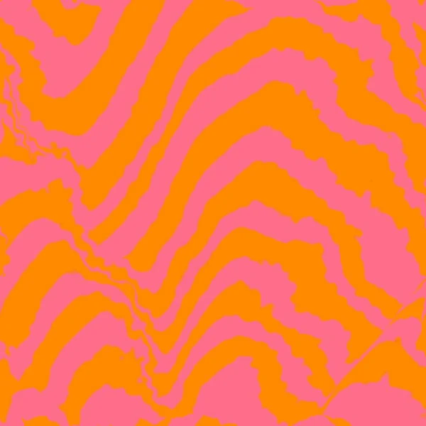 Neon Pink Orange Retro Swirl Groovy Y2K Pattern