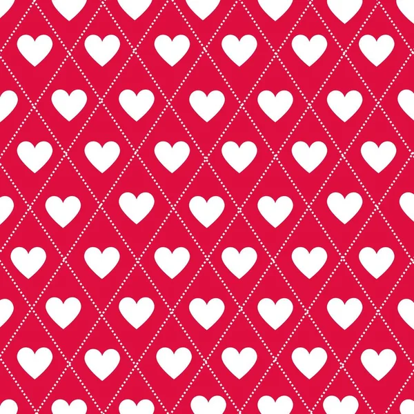Heart Argyle Diamond Christmas Pattern — 스톡 사진