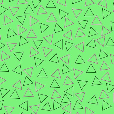 Soyut Yeşil Siyah Üçgen Deseni