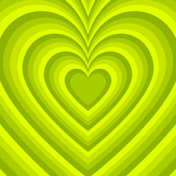 Hipnotik Yeşil Kalp Bağımsız Deseni — Stok fotoğraf