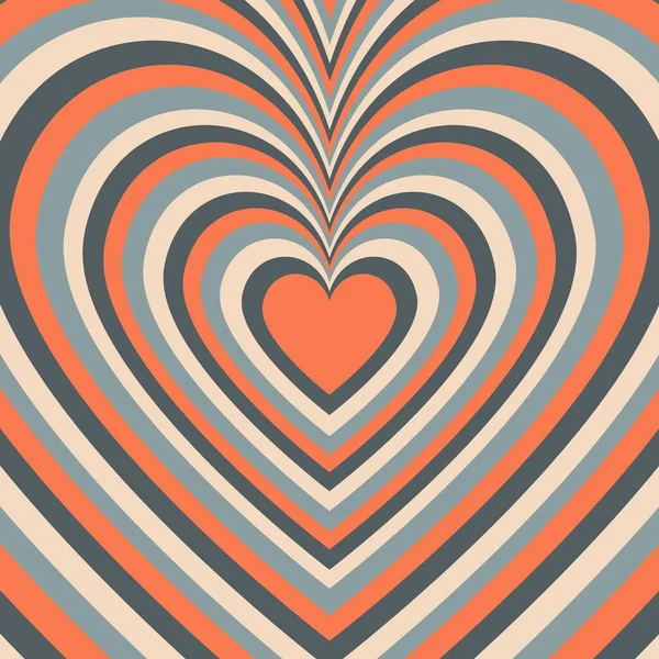 Hypnotisches Orange Heart Indie Muster — Stockfoto