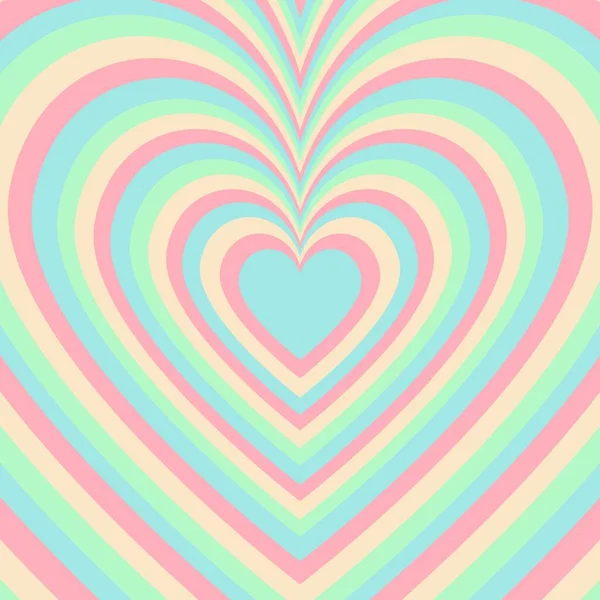 Padrão Hipnótico Pastel Coração Indie — Fotografia de Stock