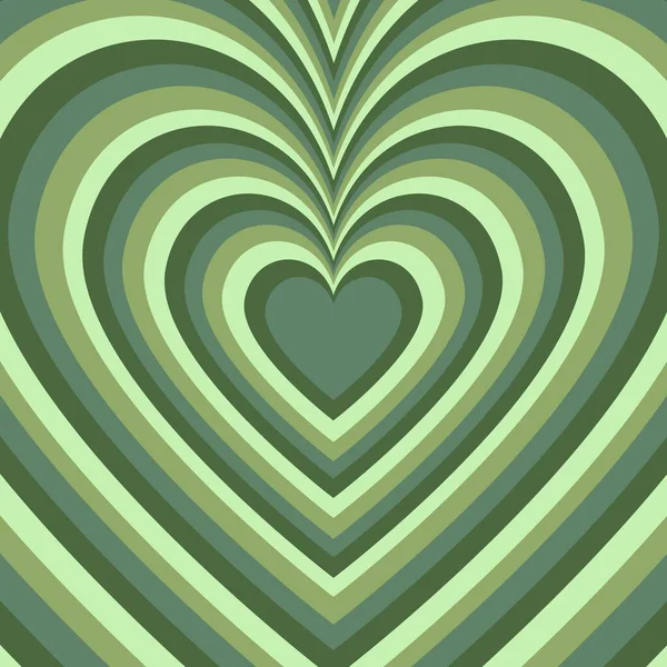 Гіпнотичний Зелене Серце Інді Візерунок — стокове фото