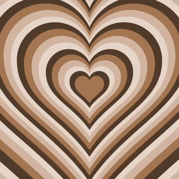 Hipnótico Brown Coração Indie Pattern — Fotografia de Stock