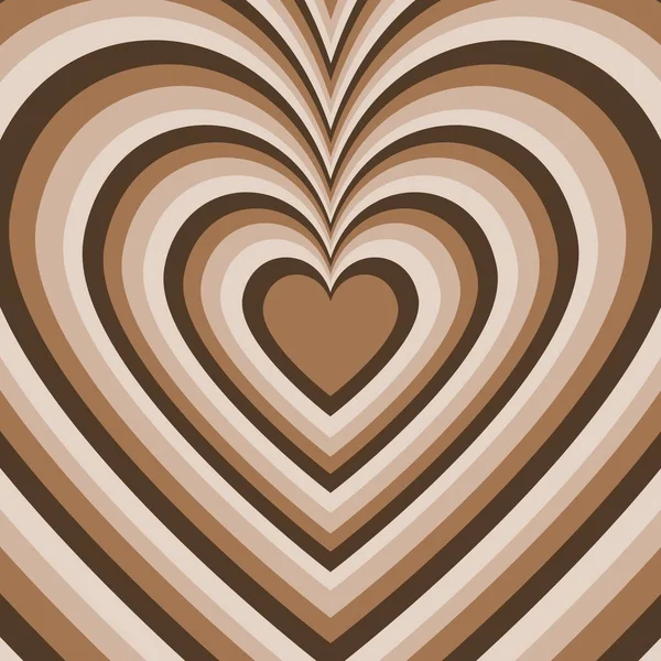 Гіпнотичний Коричневий Серце Інді Візерунок — стокове фото