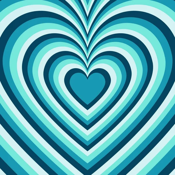 Hypnotisches Blue Heart Indie Muster — Stockfoto