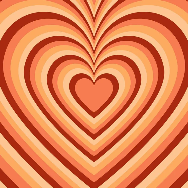 Hipnotik Turuncu Kalp Bağımsız Deseni — Stok fotoğraf