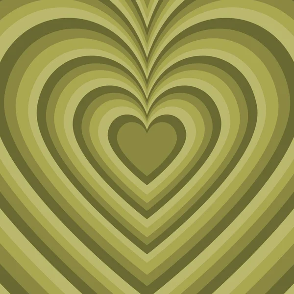Hypnotisches Green Heart Indie Muster — Stockfoto