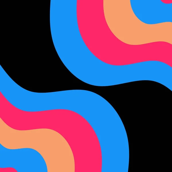 Colorful Retro Swirl Groovy Y2K Pattern