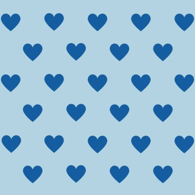 Mavi Şirin Basit Kalp Şablonu 