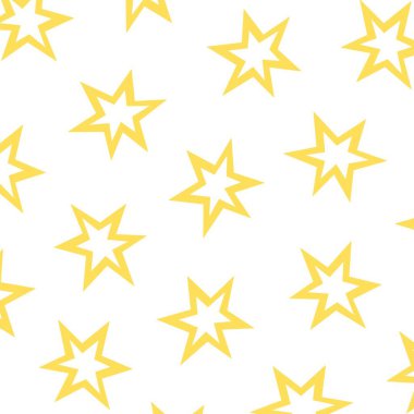 Sarı Yıldızlar Y2K Şablonu Beyaz Arkaplan