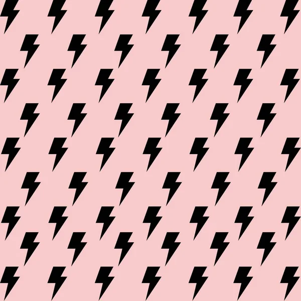 Black Lightning Pink Background Y2K Pattern