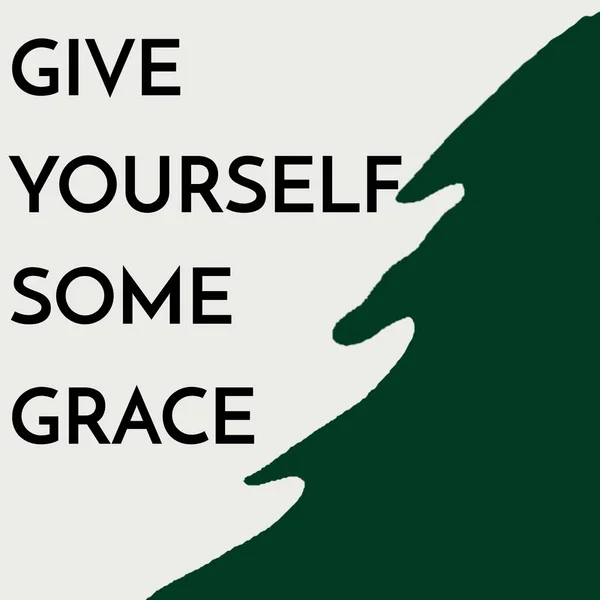 Give Yourself Some Grace Typography Quotes 图库图片