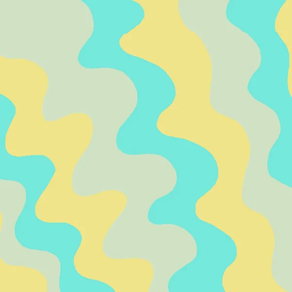Пастель Blue Yellow Liquid Swirl Flow Groovy Stripe Y2K Pattern — стокове фото