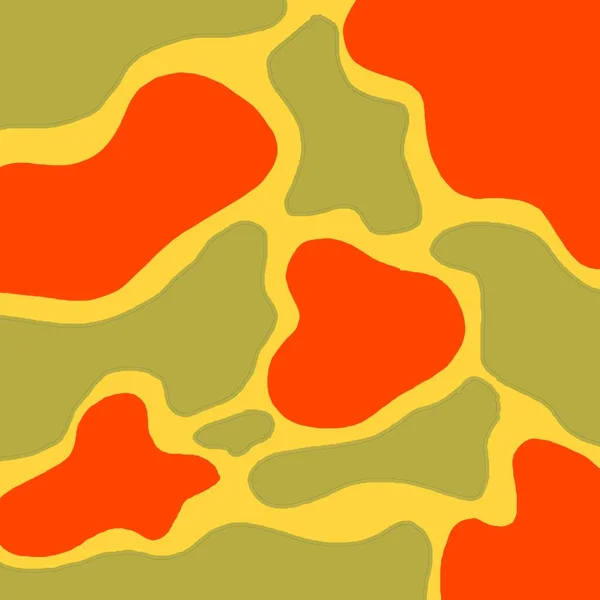 Pomarańczowy Żółty Zielony Marmur Płyn Wirujący Groovy Stripe Y2K Wzór — Zdjęcie stockowe