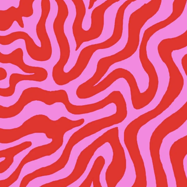 Red Pink Liquid Sheel Flow Groovy Stripe Y2K Pattern — стоковое фото