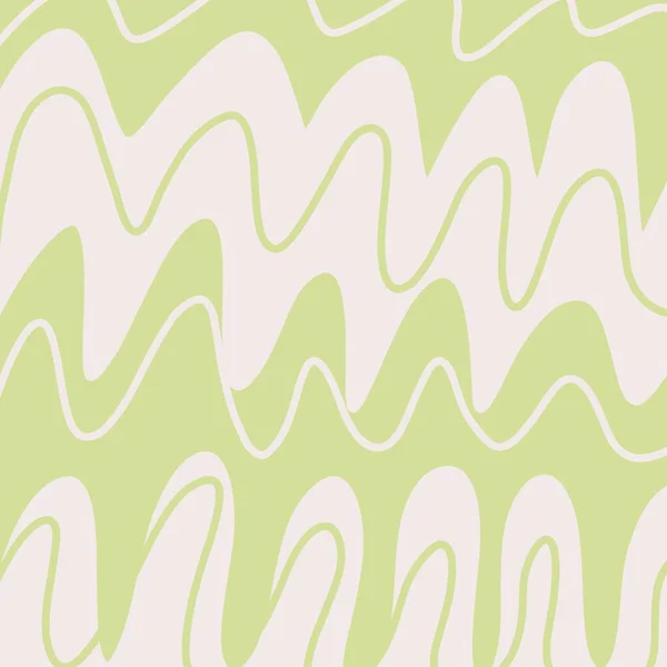 Green Linear Liquid Swirl Groovy Stripe Pattern — Stock Photo, Image