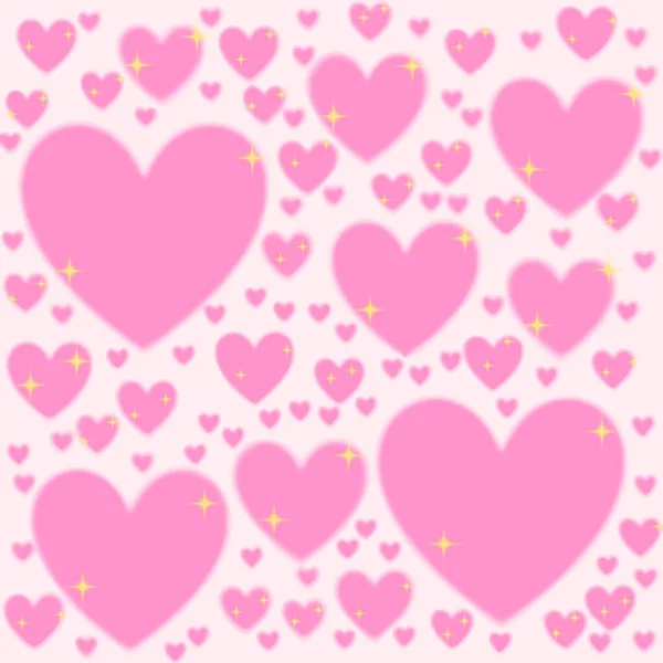 Рожевий Блакитний Акварельний Зразок Серця — стокове фото