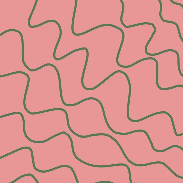 绿色粉红大理石Boho Groovy液体涡旋图案 — 图库照片