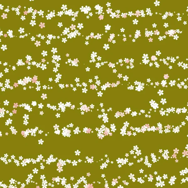 Kis Zöld Retro Y2K Virág Minta — Stock Fotó