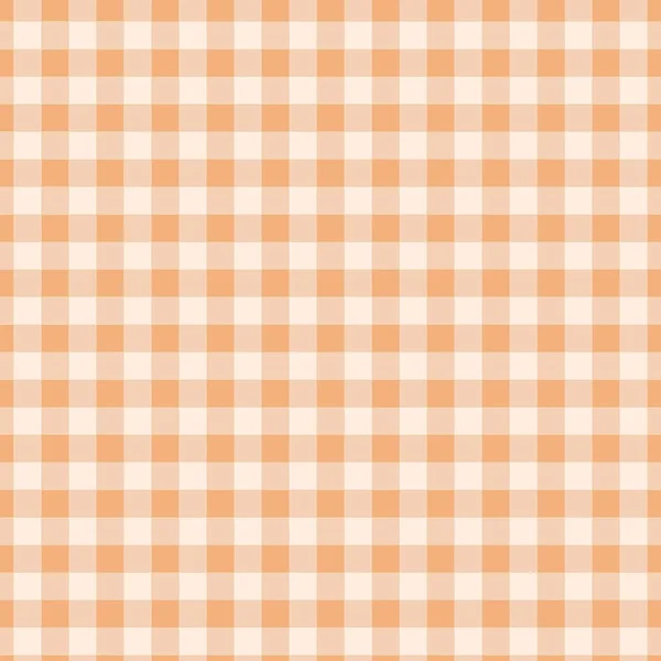 Peach White Autumn Chessboard Checkered Gingham Y2K Pattern — Stock Photo, Image
