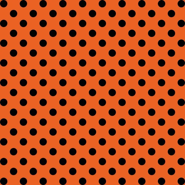 Black Polka Dots Y2K Niezależne Wzór Pomarańczowym Tle — Zdjęcie stockowe