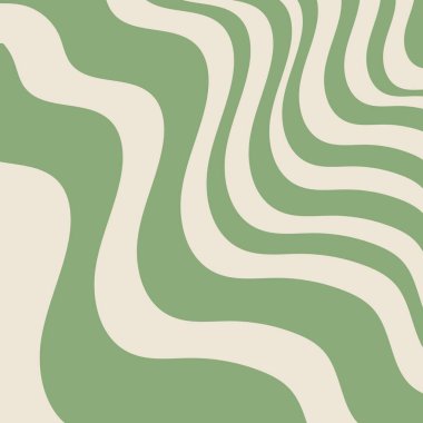 Green Liquid Swirl Flow Groovy Stripe Y2K Pattern