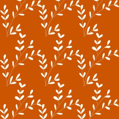 Terracotta Yaprak Şablonu Botanik Boho