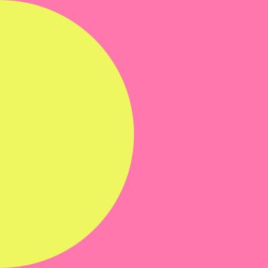 Pembe Neon Sarı Yarım Çember Yarım Ay Orta Çağ Modern 