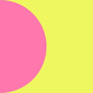 Pembe Neon Sarı Yarım Çember Yarım Ay Orta Çağ Modern 