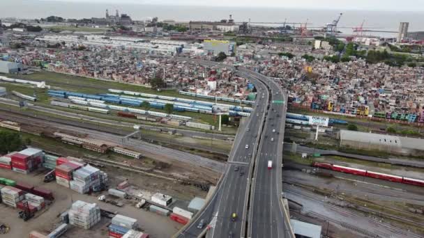 Port Buenos Aires Willa Retiro Kolei — Wideo stockowe