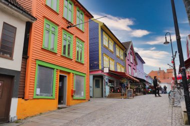 Stavanger 'da renkli ahşap evler