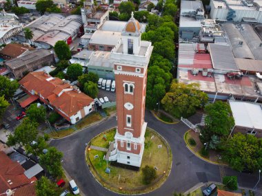 small square and view of a tower in carapachay buenos aires