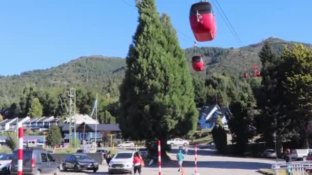 Cable Car Cerro Otto Bariloche Base Hill — Stock Video
