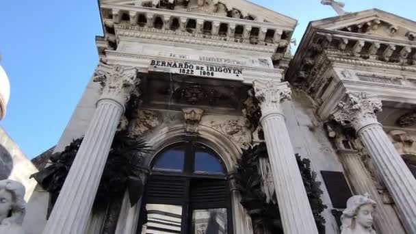 Makam Mantan Presiden Republik Argentina Pemakaman Recoleta — Stok Video