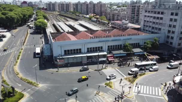 Panoramisch Uitzicht Vanaf Een Drone Van Het Lacroze Station Wijk — Stockvideo