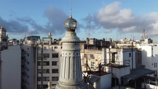 Terasy Střechy Dómy Majáky Města Buenos Aires — Stock video