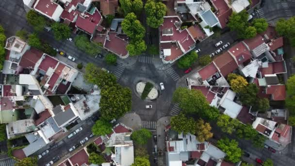 Pandangan Atas Dari Pusat Lingkungan Melingkar Parque Chas Buenos Aires — Stok Video