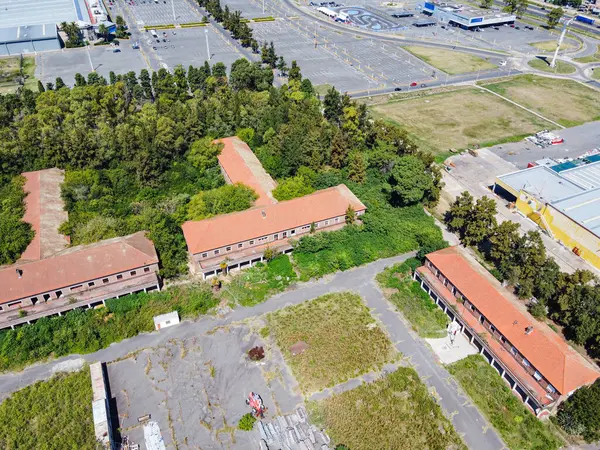 stock image Parade ground of the abandoned La Tablada regiment buildings destroyed during the occupation