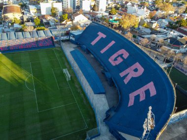 Victoria, Buenos Aires 'teki Club Atletico Tigre' den Estadio Jose Dellagiovanna, Superliga Finali 'ndeki 2019 zaferinin gururuyla yankılanıyor.