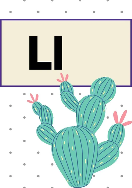 Alphabet Kaktusz Plakátok — Stock Fotó