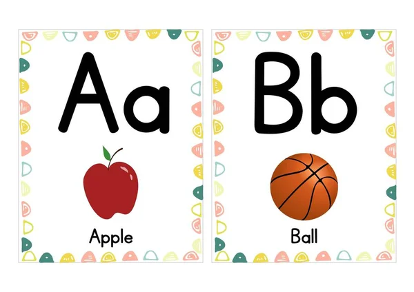 Alphabet Flashcard Art Graphic Design — Stock Photo, Image
