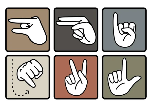 Asl Alfabet Hand Sign Matching Flashcards — Stockfoto