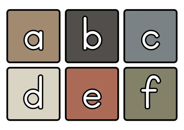 Asl Alphabet Hand Sign Matching Flashcards — Stock Photo, Image