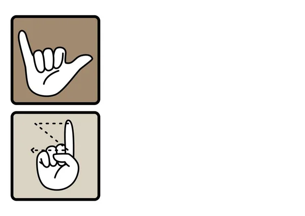 Asl Алфавіт Ручний Знак Відповідає Карткам — стокове фото